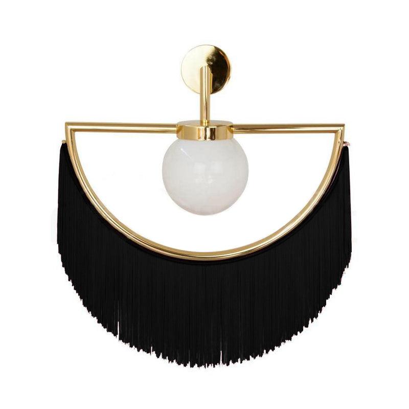 Verinyra Tassel Cute Fabric Glass Wall Lamp - Letslighting