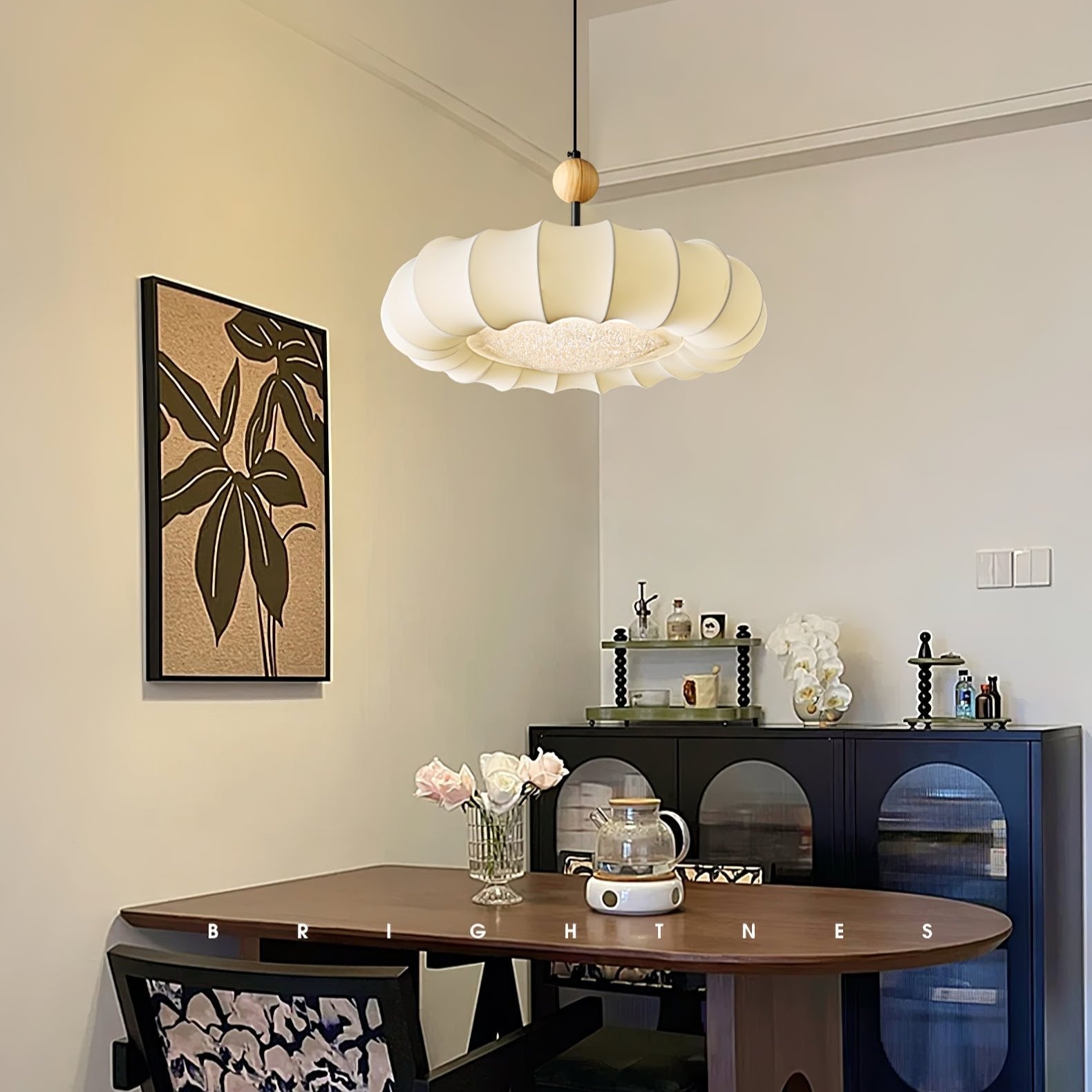 Ritta Veil Pendant Light Fabric