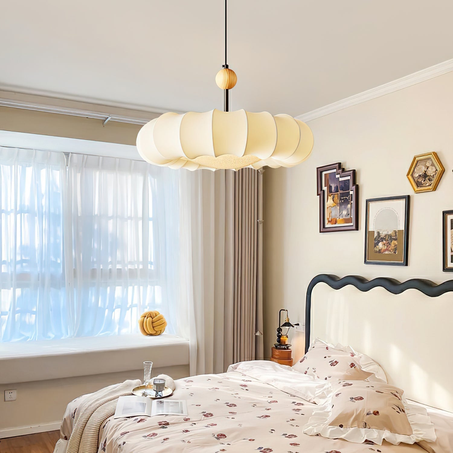 Ritta Veil Pendant Light Fabric