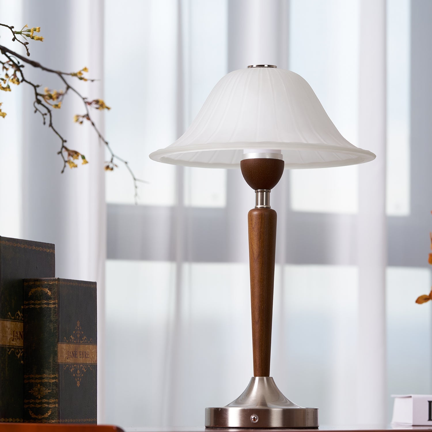 Natalie Vintage Wood Table Lamp - Letslighting