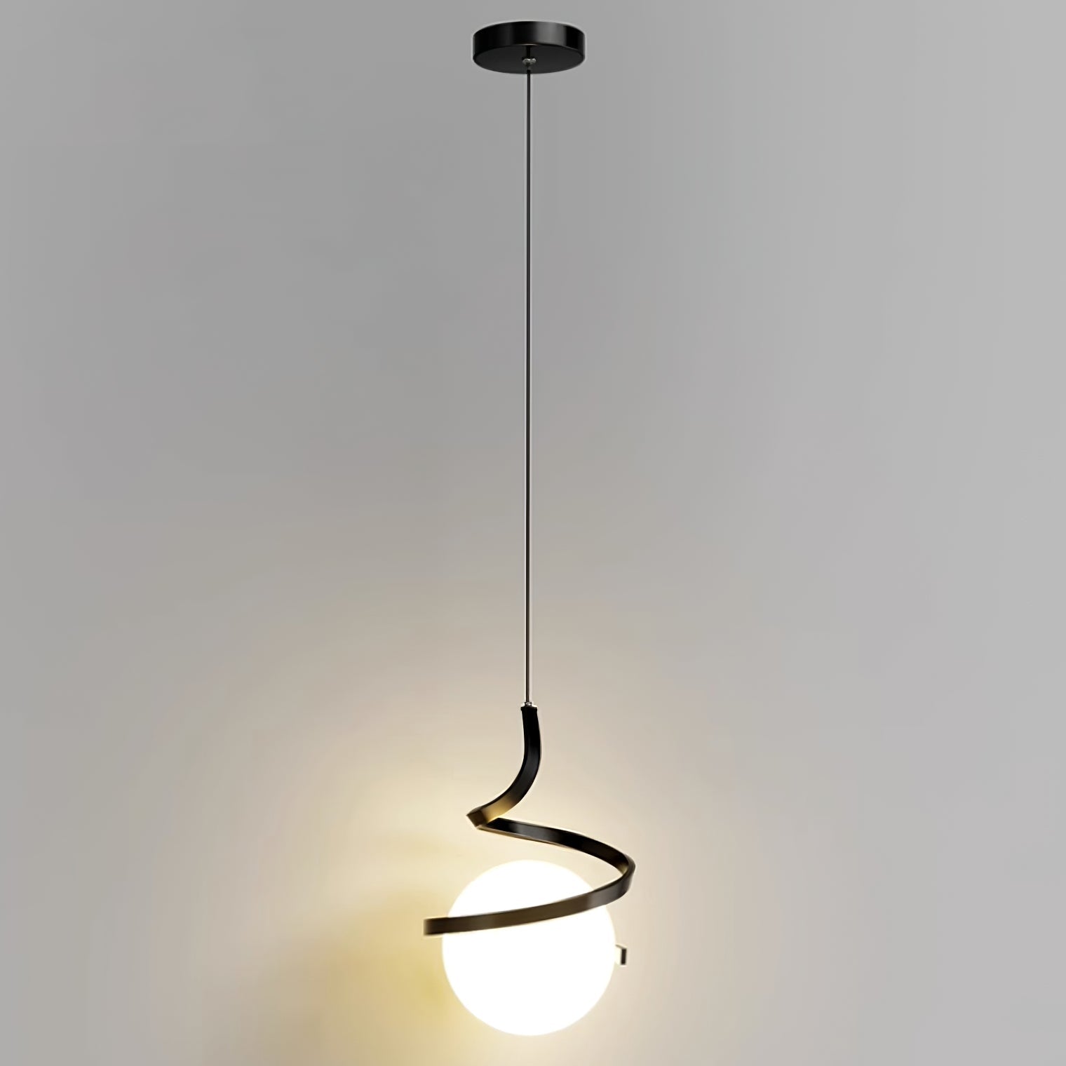 Wire Pendant Lamp Glass Spiral - Letslighting