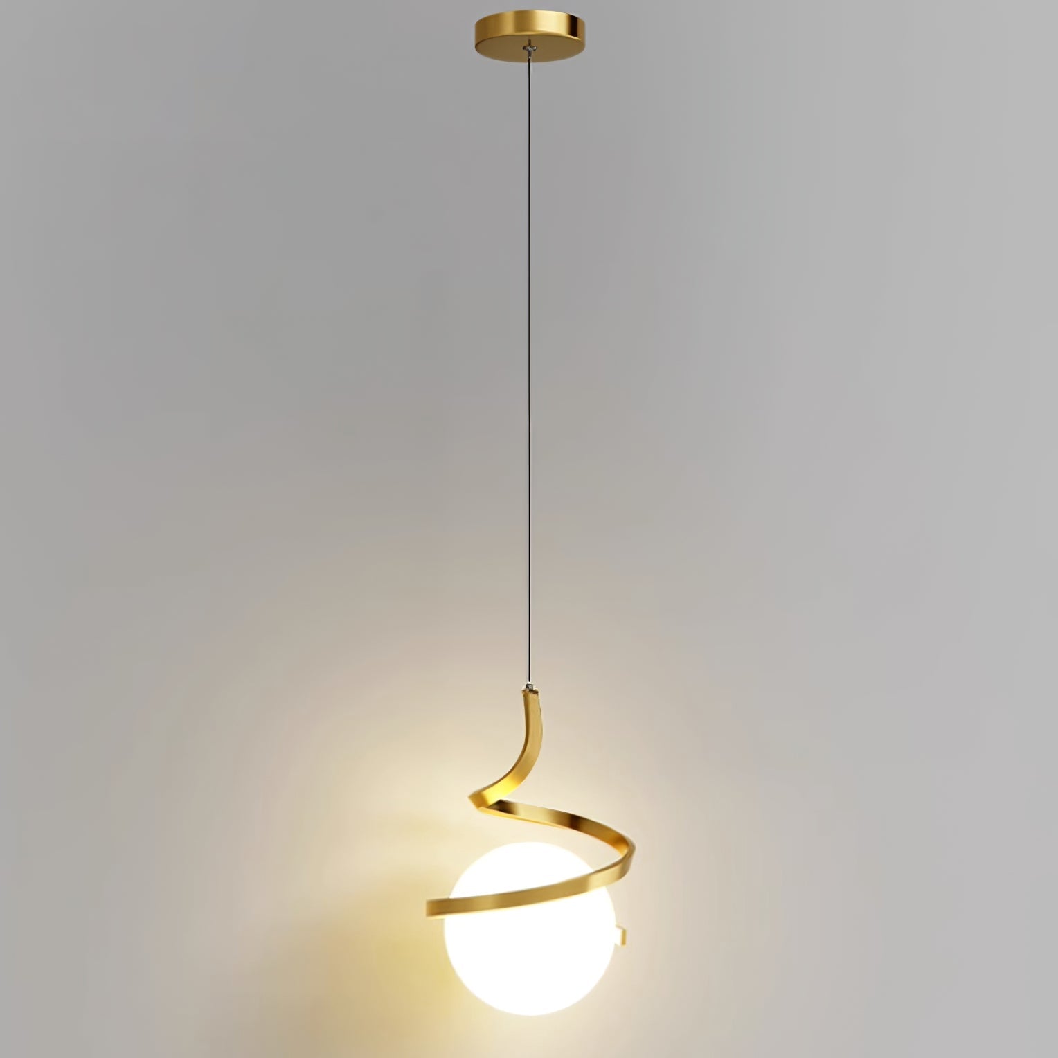 Wire Pendant Lamp Glass Spiral - Letslighting