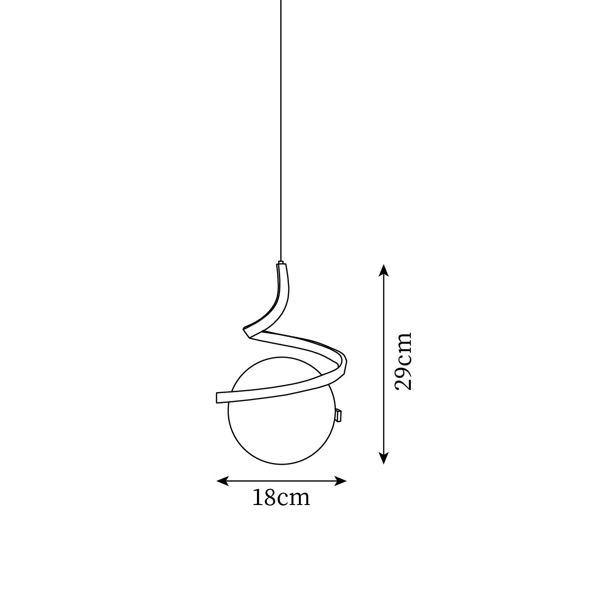 Wire Pendant Lamp Glass Spiral - Letslighting
