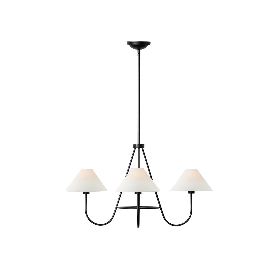 Ellaeara Vintage Industrial Black Fabric Chandelier - Letslighting