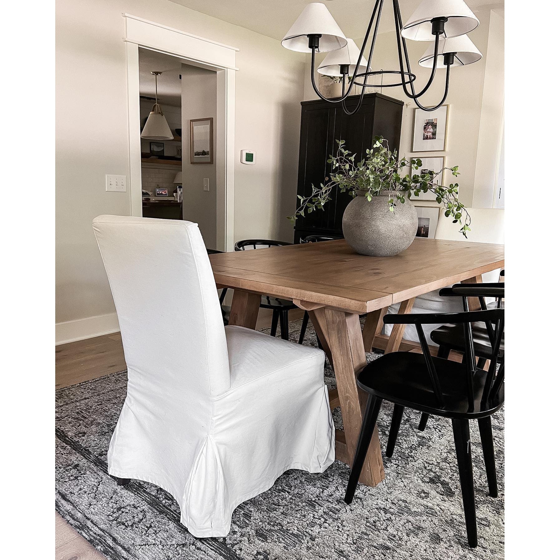 Ellaeara Vintage Industrial Black Fabric Chandelier - Letslighting