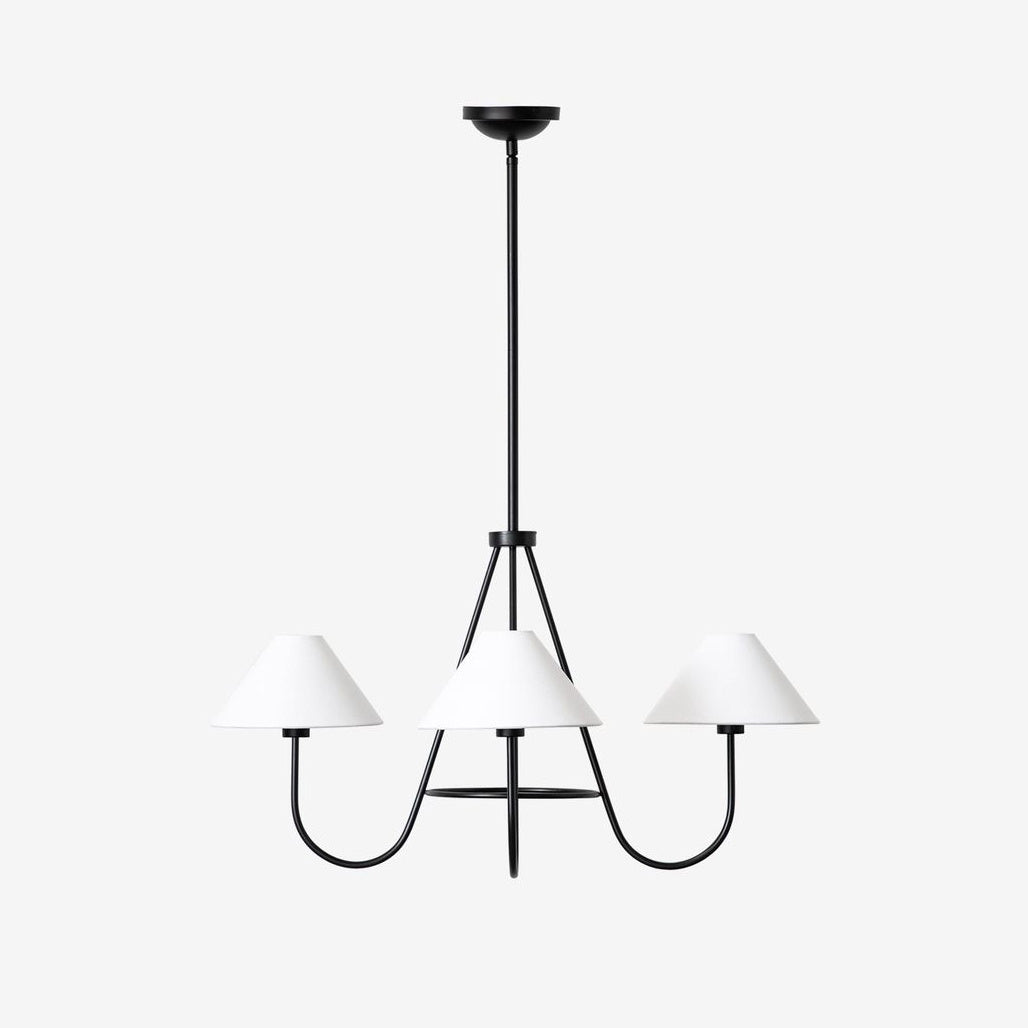 Ellaeara Vintage Industrial Black Fabric Chandelier - Letslighting