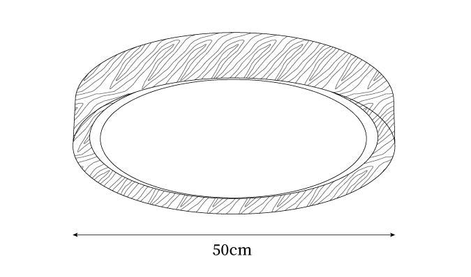 Orbis Wood Wood Grain Round Ceiling Light