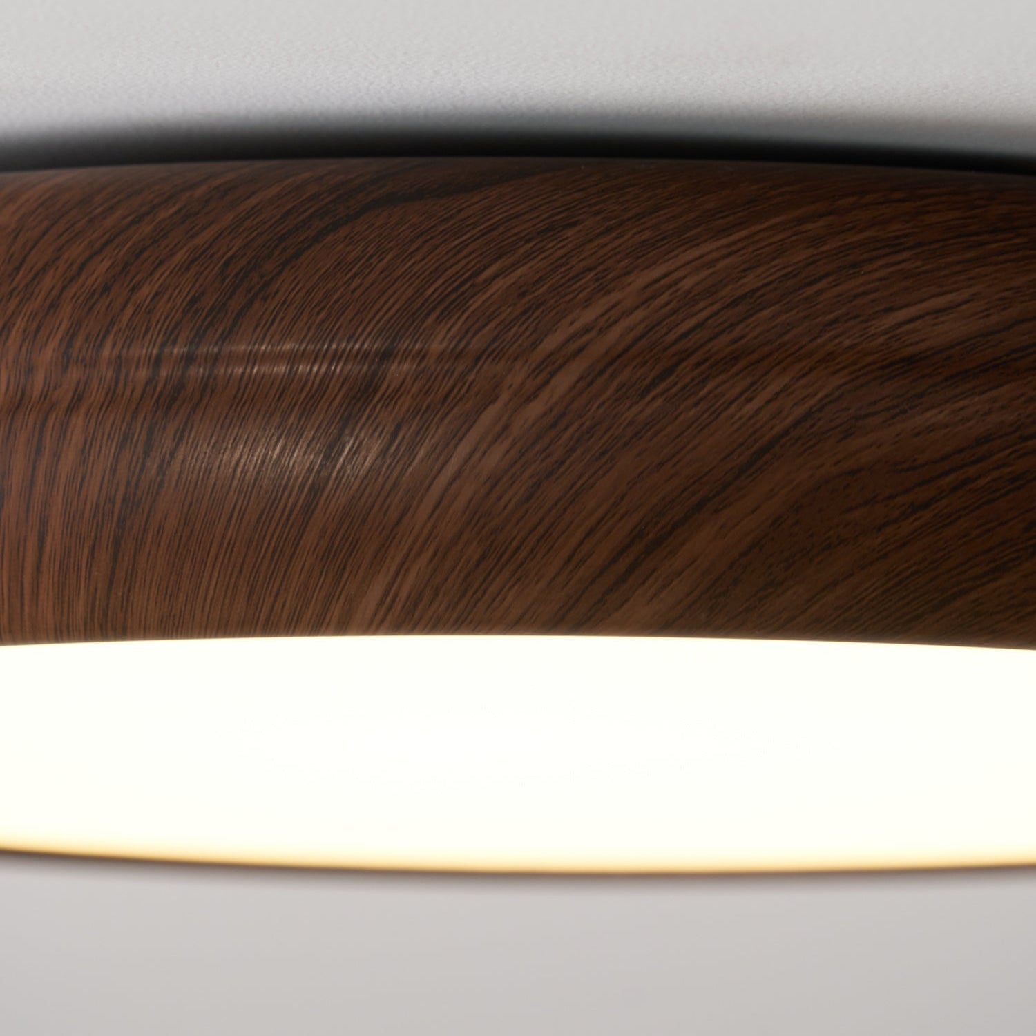 Solara Ceiling Light Woodgrain Acrylic Round - Letslighting
