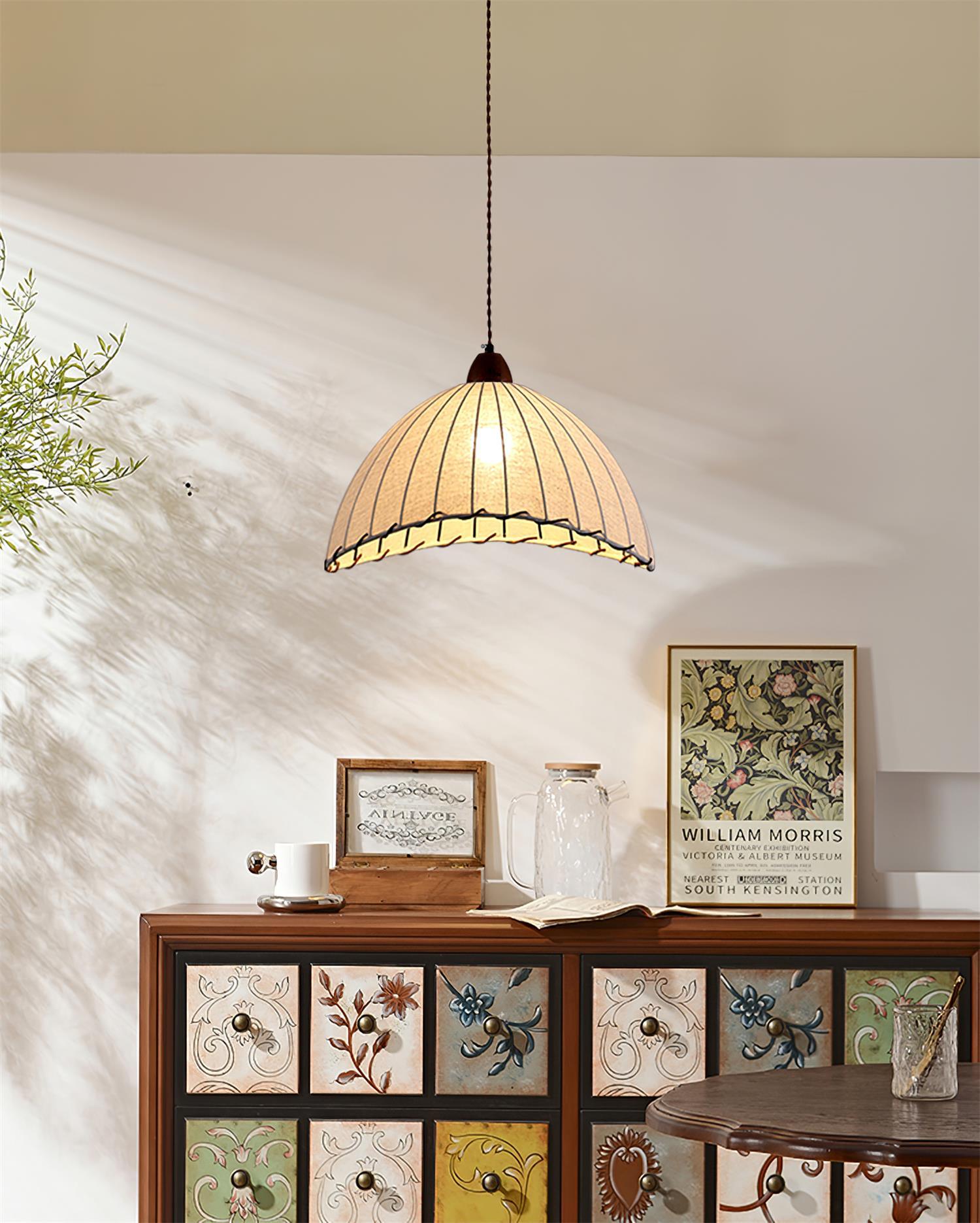 Elara Modern Fabric Pendant Light - Letslighting