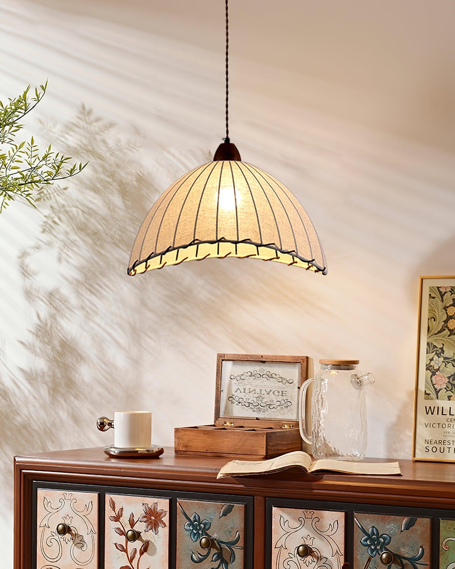 Elara Modern Fabric Pendant Light - Letslighting