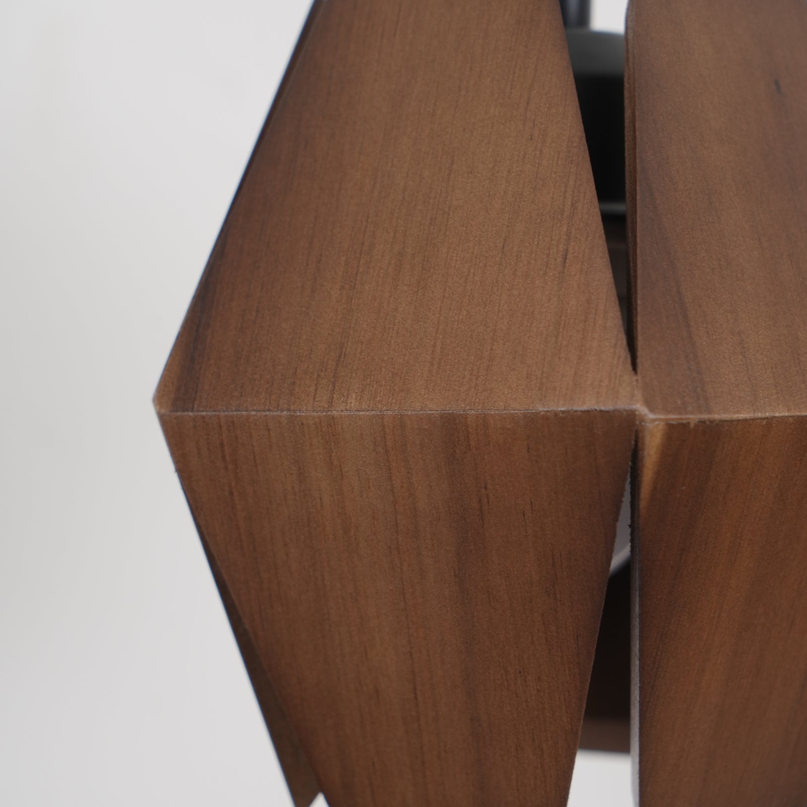 Wall Lamp Body Faceted Walnut Shade Plug In Nordic Minimalist - Letslighting
