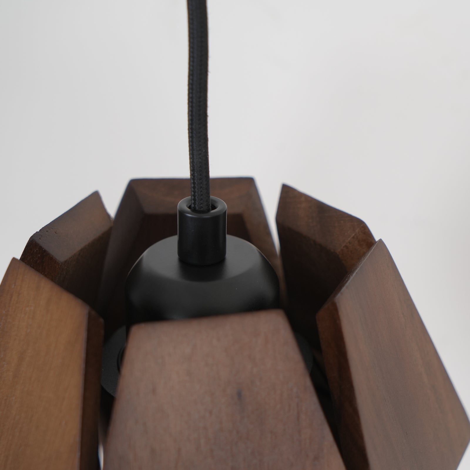 Wall Lamp Body Faceted Walnut Shade Plug In Nordic Minimalist - Letslighting