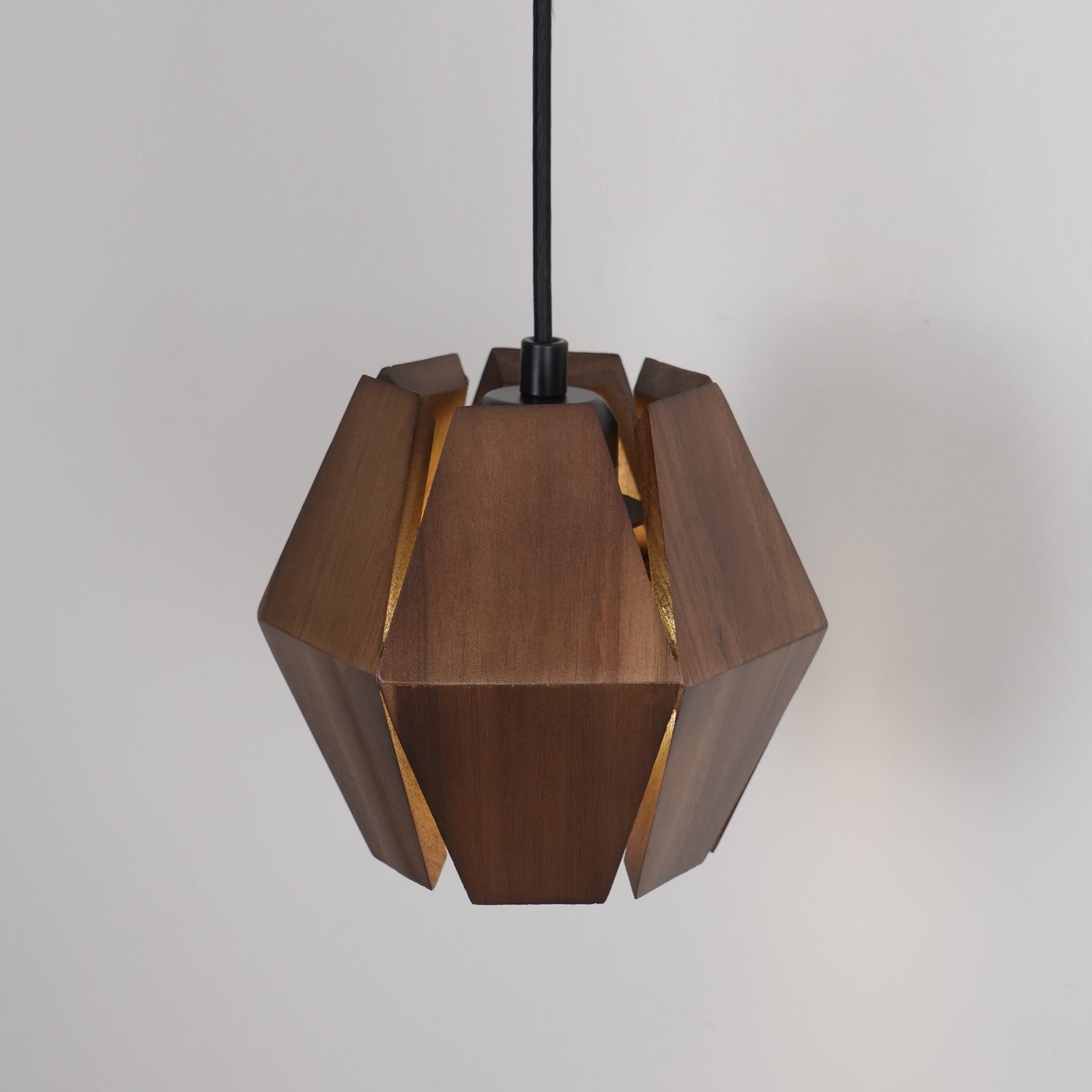 Wall Lamp Body Faceted Walnut Shade Plug In Nordic Minimalist - Letslighting