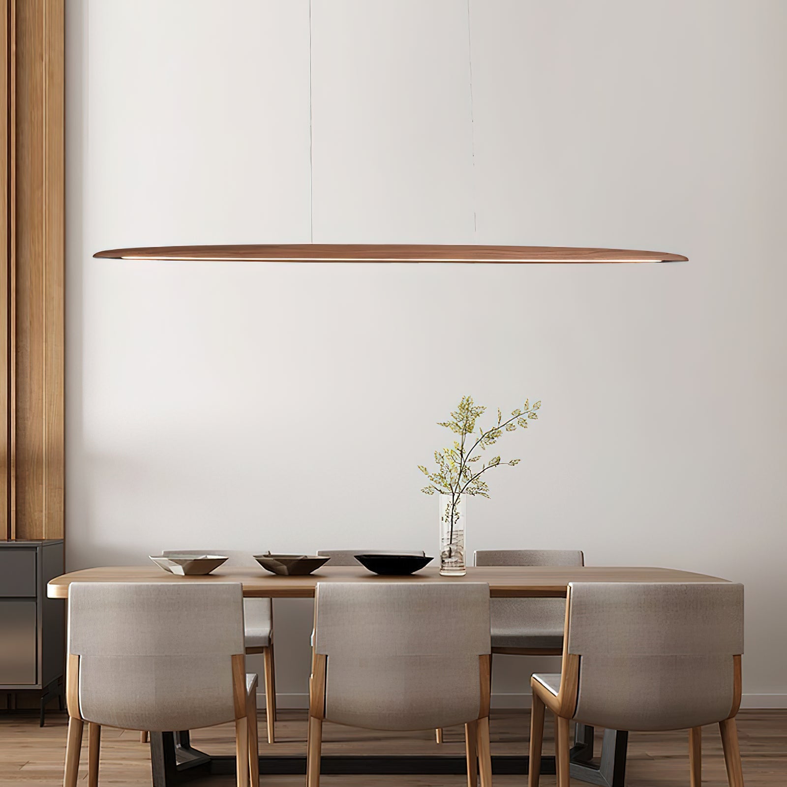 Zing Modern Minimalist Walnut Wood Pendant Lamp - Letslighting