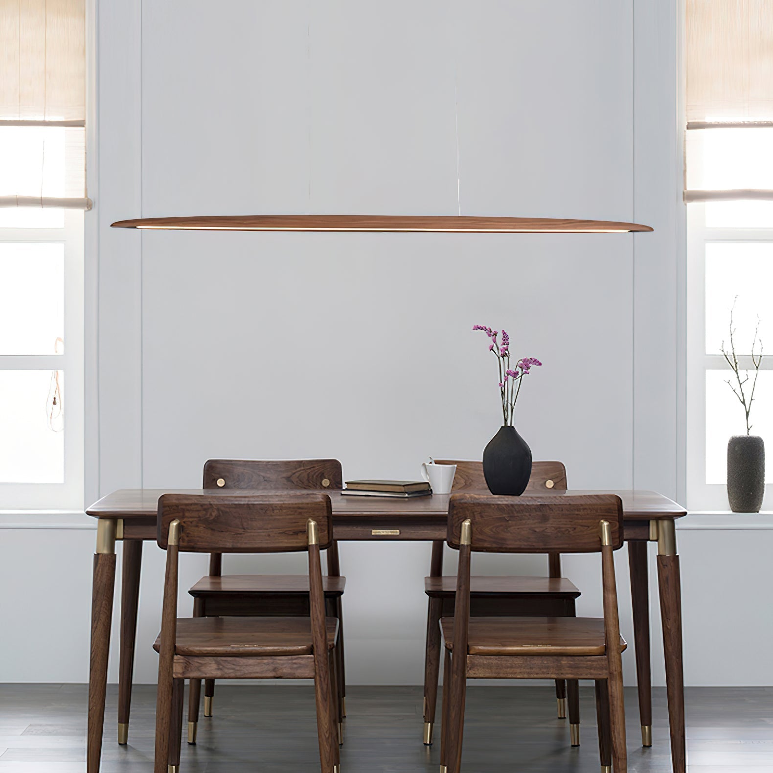 Zing Modern Minimalist Walnut Wood Pendant Lamp - Letslighting