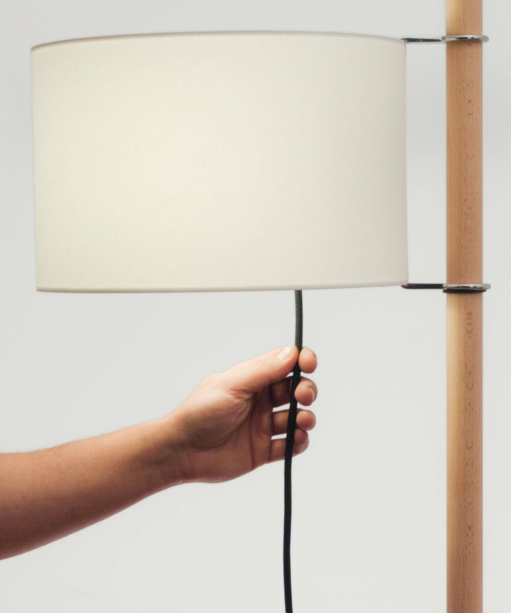 Torna Wood Fabric Floor Lamp - Letslighting