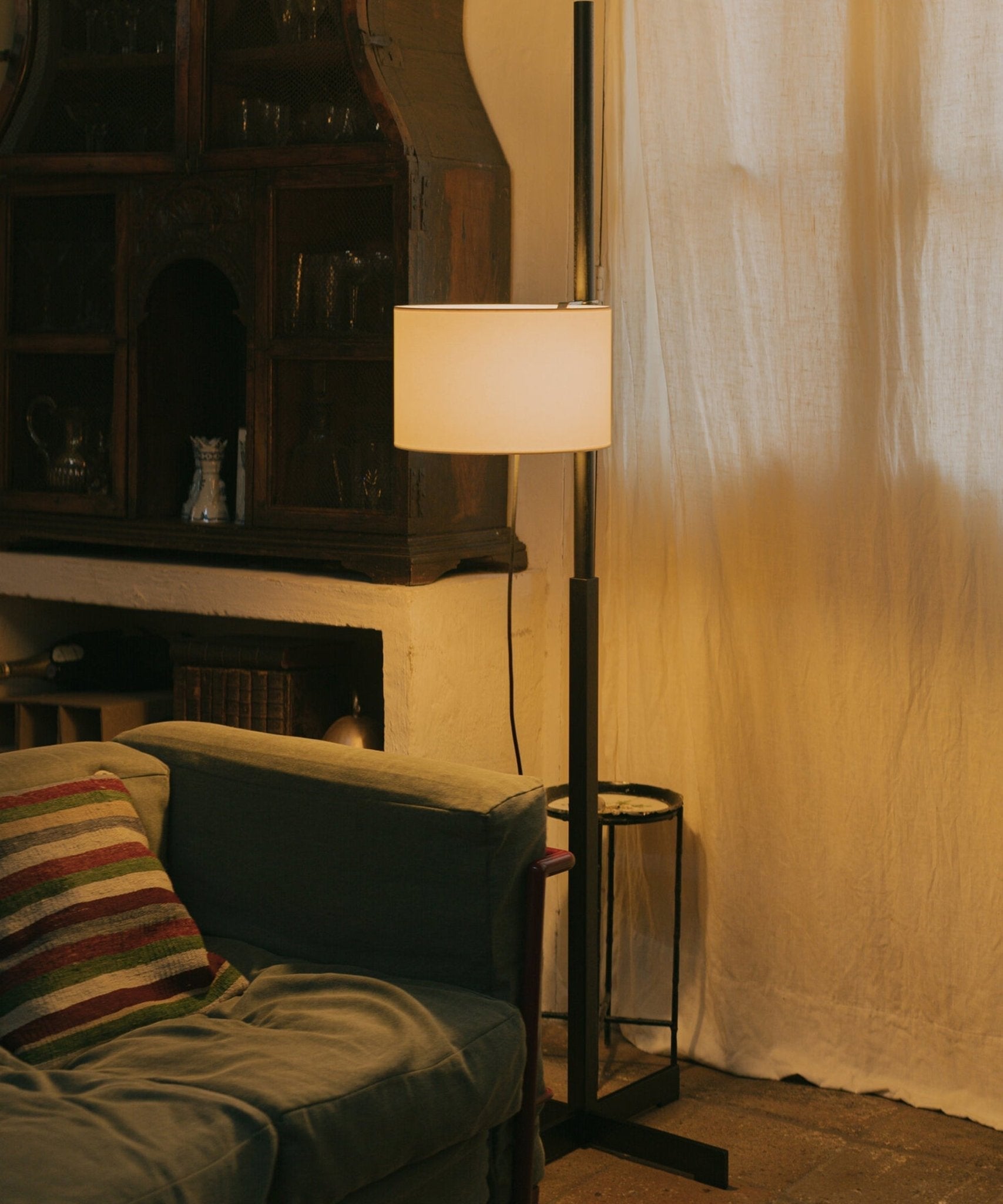 Torna Wood Fabric Floor Lamp - Letslighting