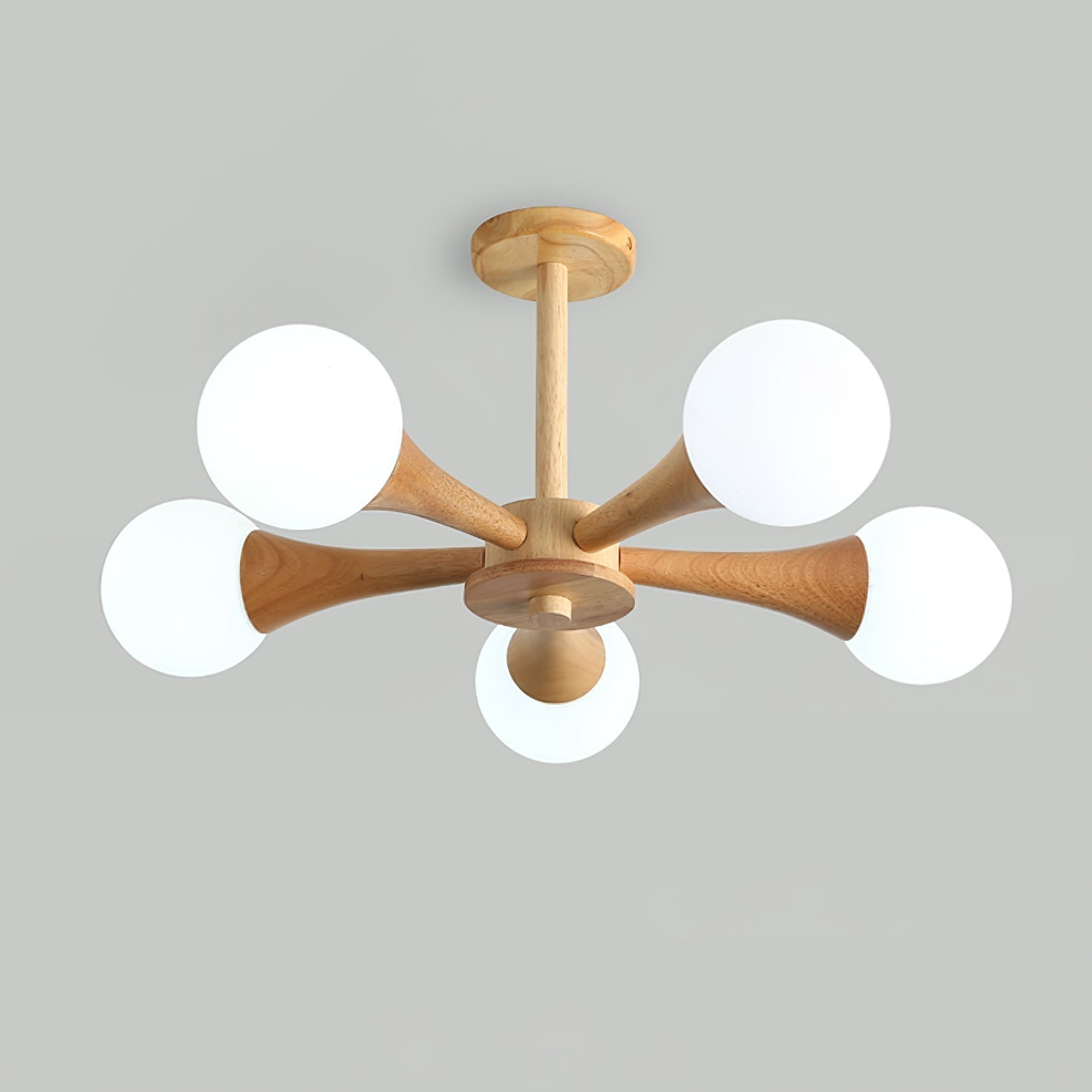 Lustra Chandelier Wooden Globe Retro - Letslighting