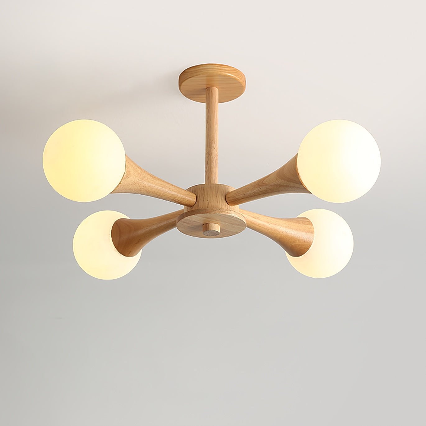 Lustra Chandelier Wooden Globe Retro - Letslighting