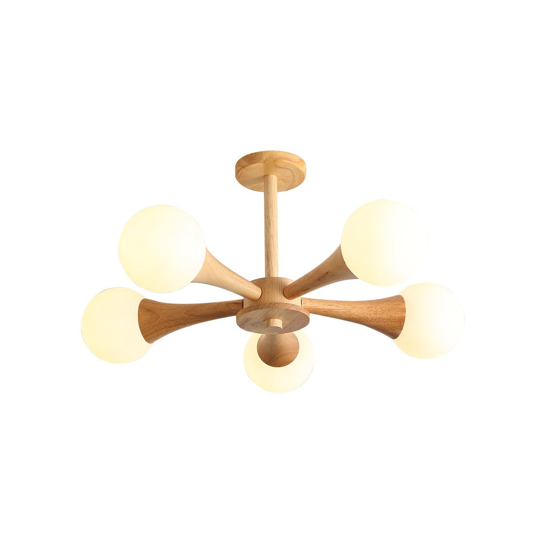 Lustra Chandelier Wooden Globe Retro - Letslighting