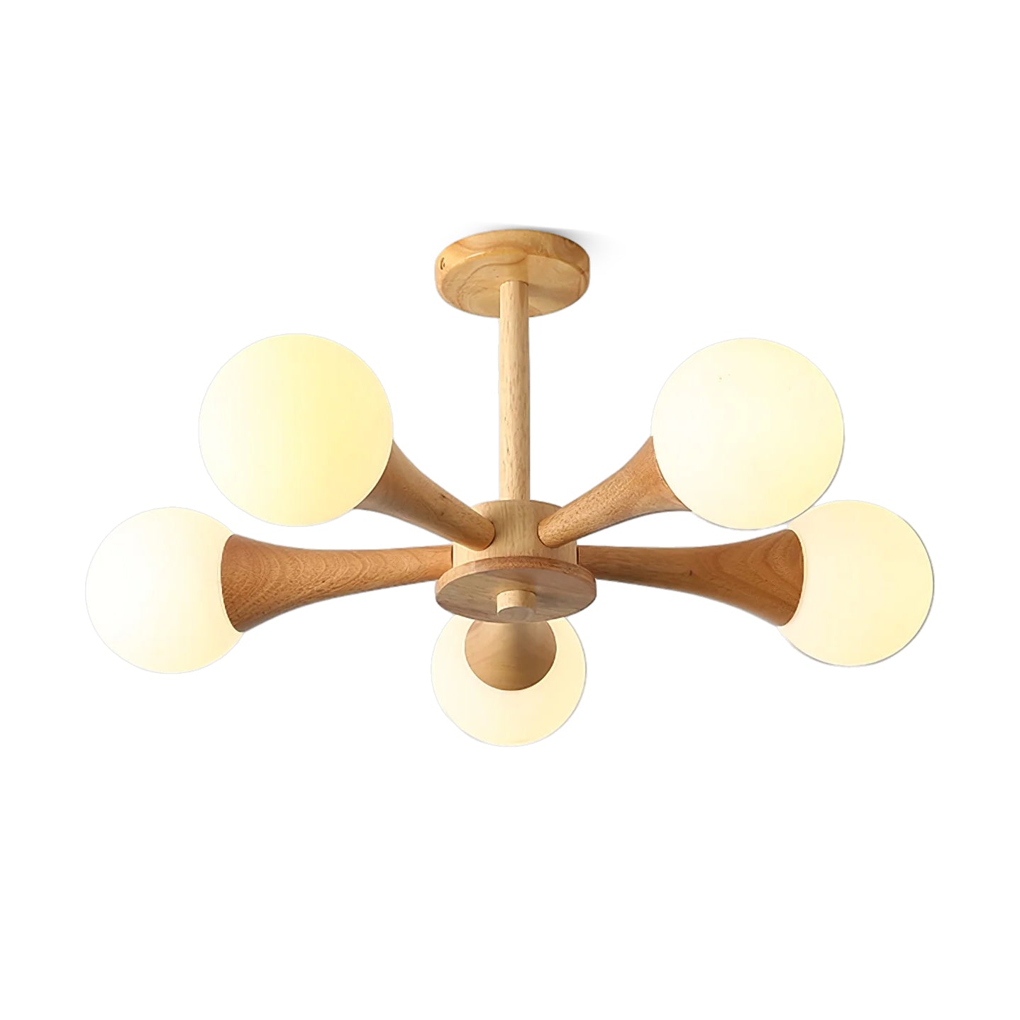 Lustra Chandelier Wooden Globe Retro - Letslighting