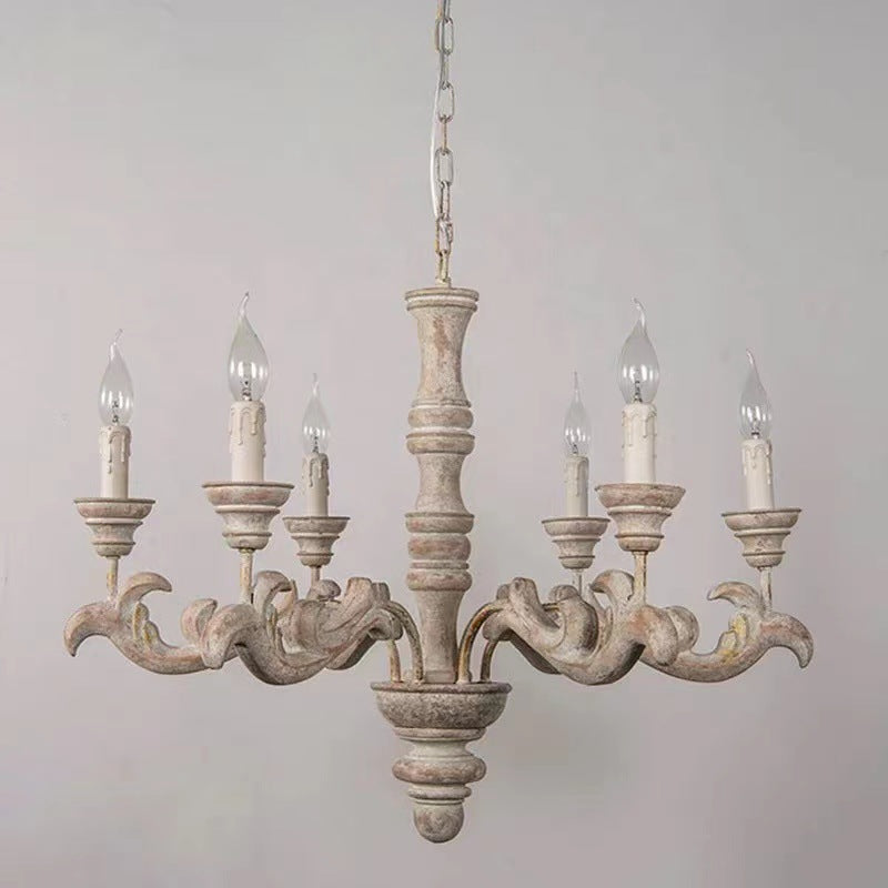 Vovynan Luxury Roman Column Wooden Chandelier - Letslighting