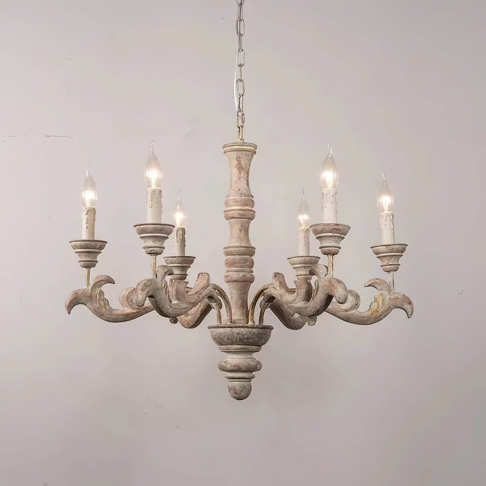 Vovynan Luxury Roman Column Wooden Chandelier - Letslighting