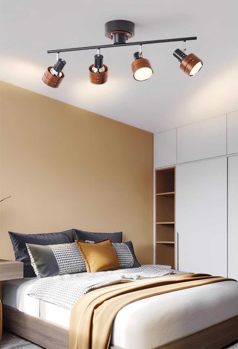 Elsorila Elegance Adjustable Spot Wooden Ceiling Lamp - Letslighting