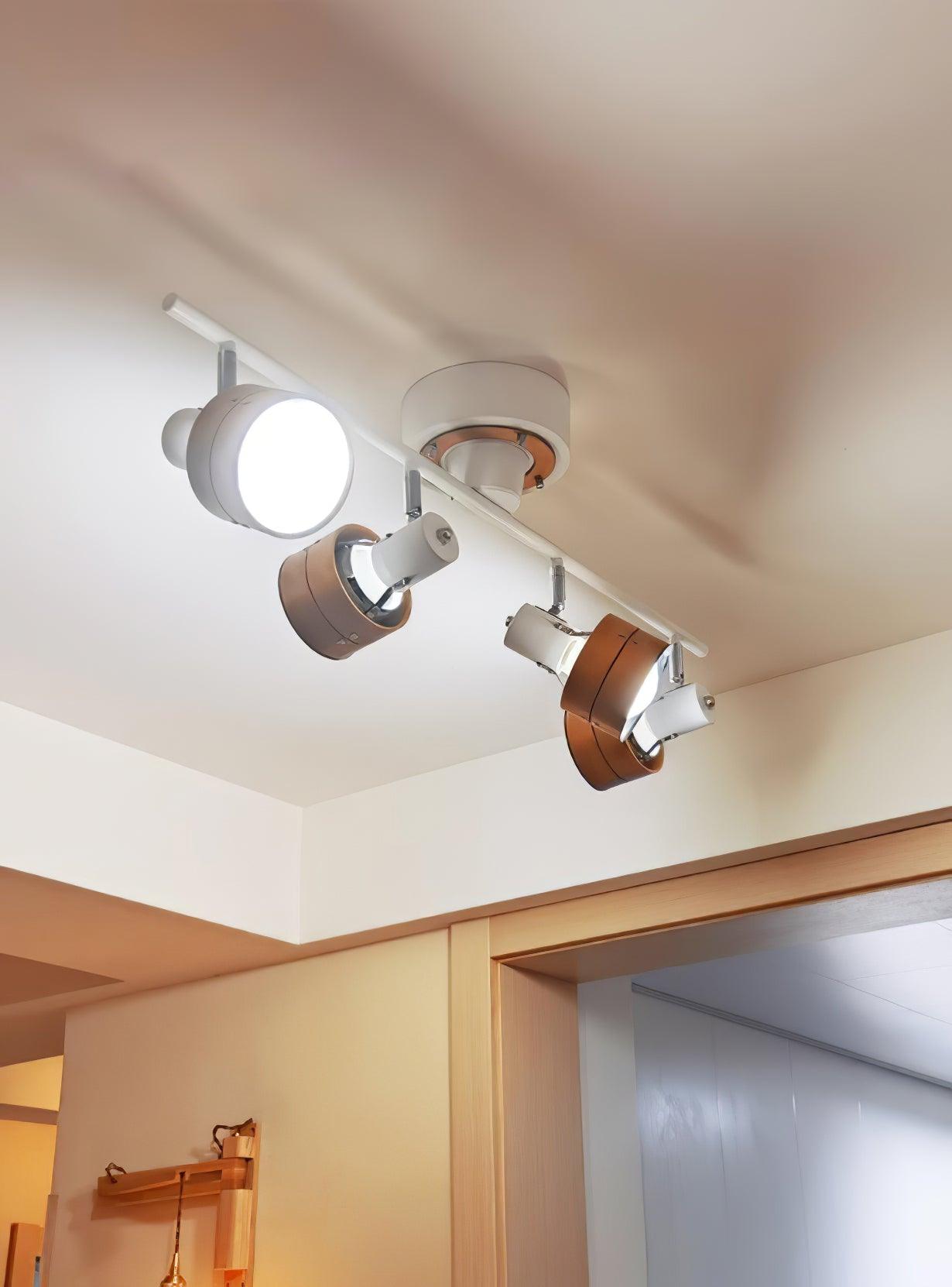 Elsorila Elegance Adjustable Spot Wooden Ceiling Lamp - Letslighting