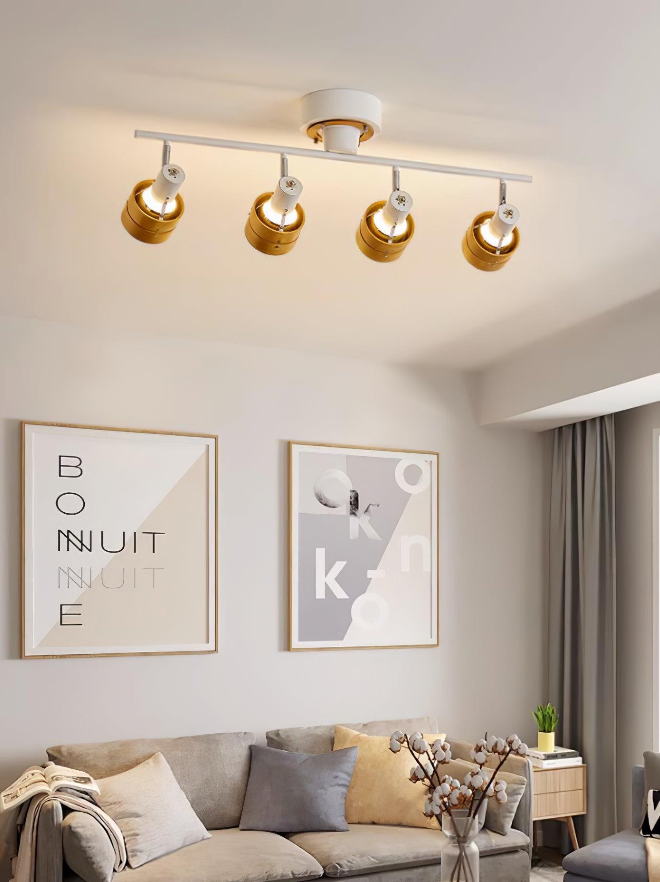 Elsorila Elegance Adjustable Spot Wooden Ceiling Lamp - Letslighting