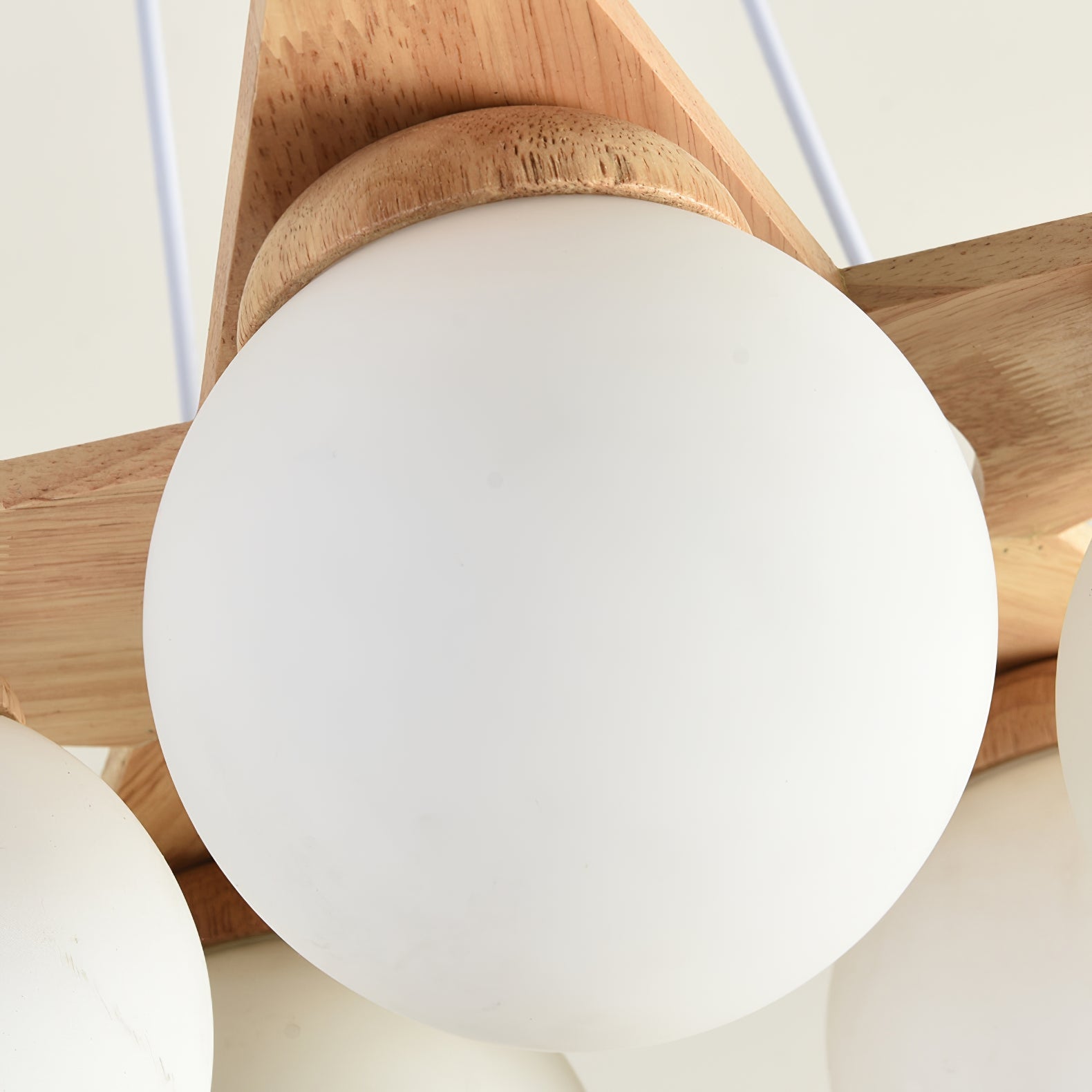 Zothaus Premium Nordic Star Glass Wooden Chandelier - Letslighting