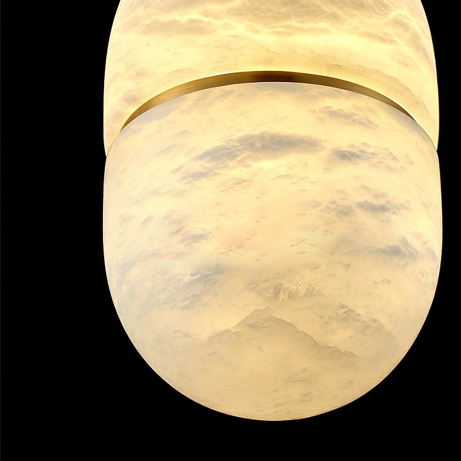 Strata Alabaster Pendant Light Capsule-shaped - Letslighting