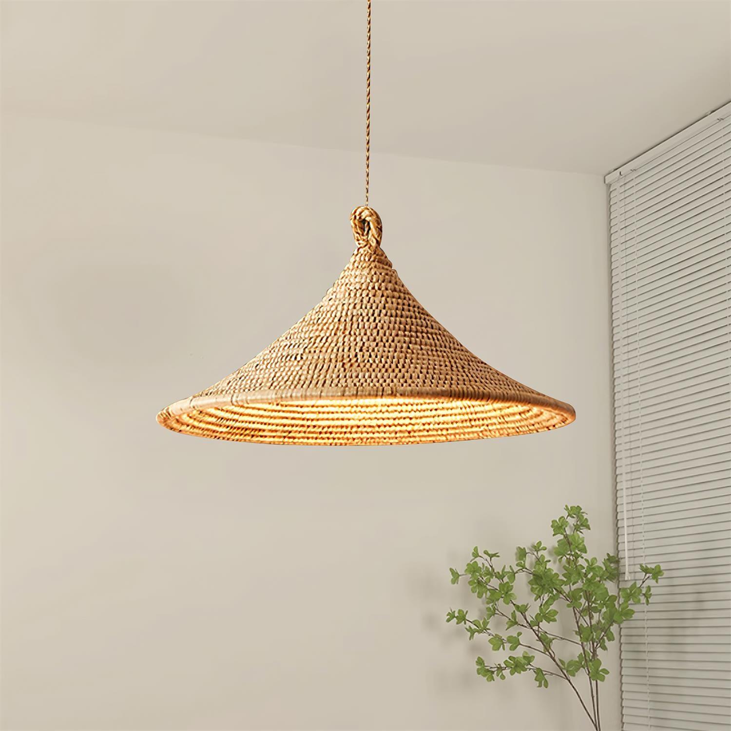 Yariah Pendant Lamp Hemp Conical - Letslighting