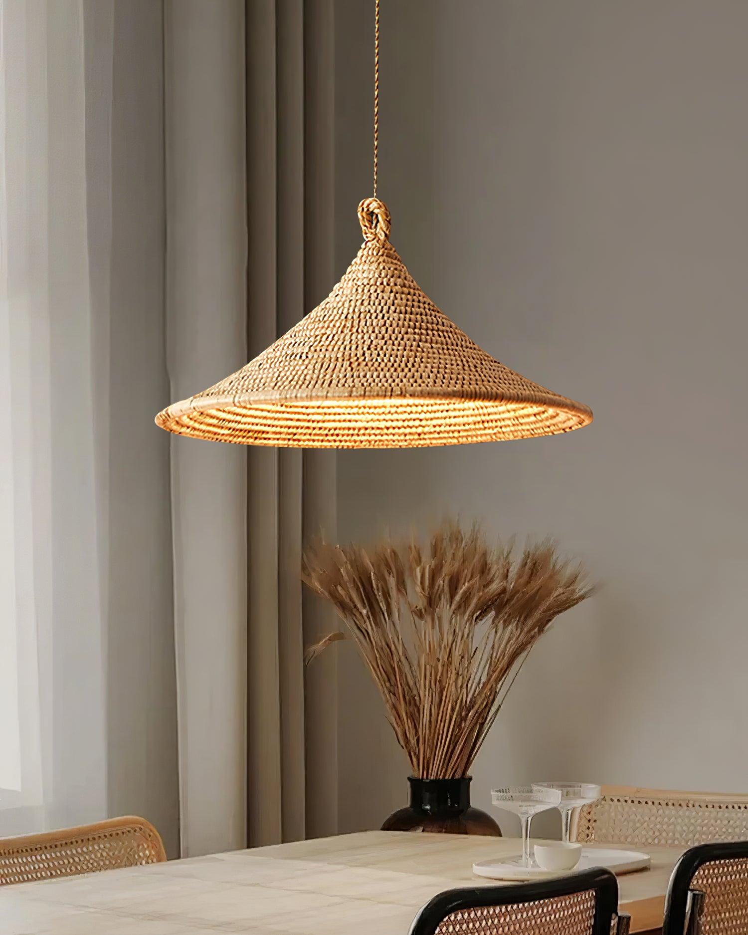 Yariah Pendant Lamp Hemp Conical - Letslighting