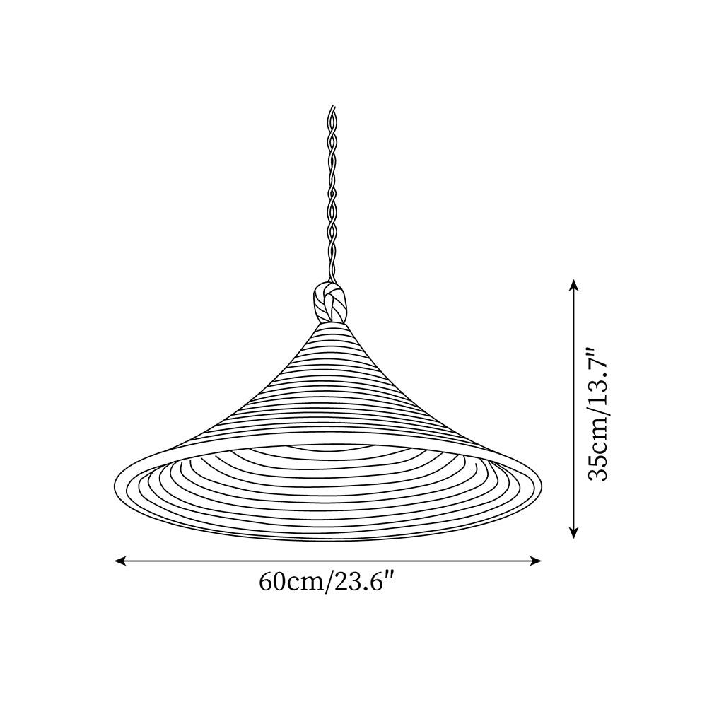 Yariah Pendant Lamp Hemp Conical - Letslighting