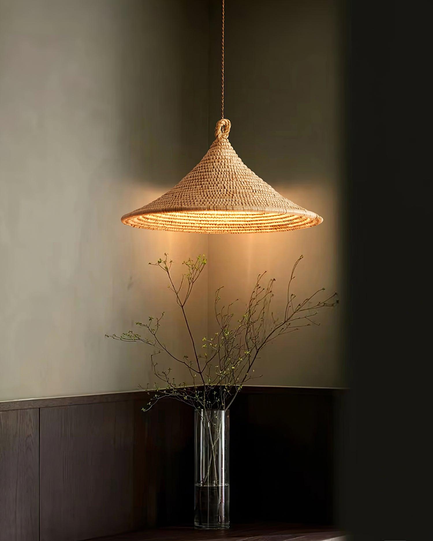 Yariah Pendant Lamp Hemp Conical - Letslighting