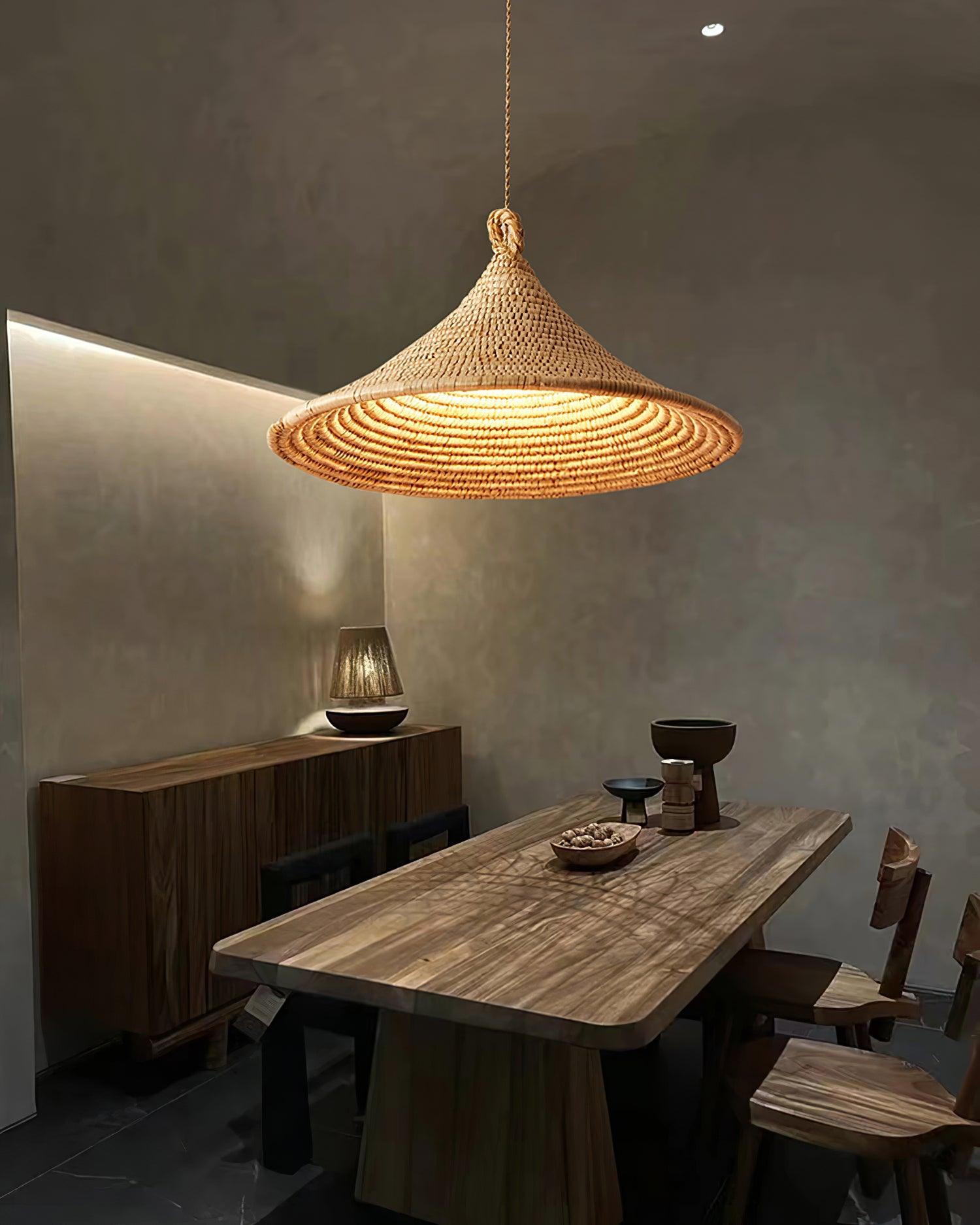 Yariah Pendant Lamp Hemp Conical - Letslighting