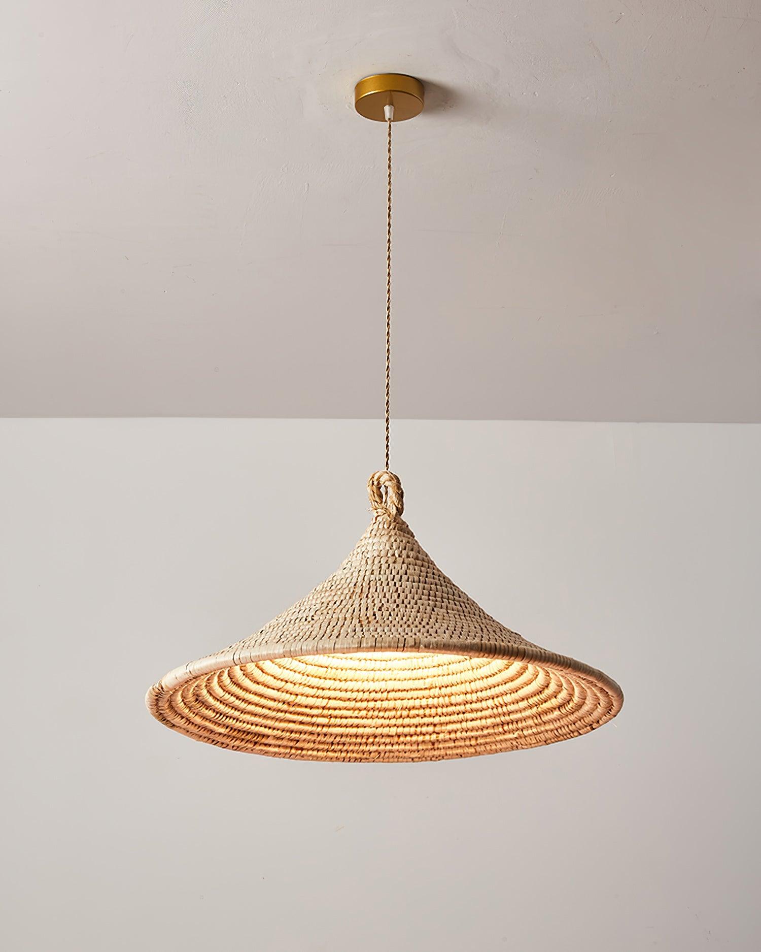 Yariah Pendant Lamp Hemp Conical - Letslighting