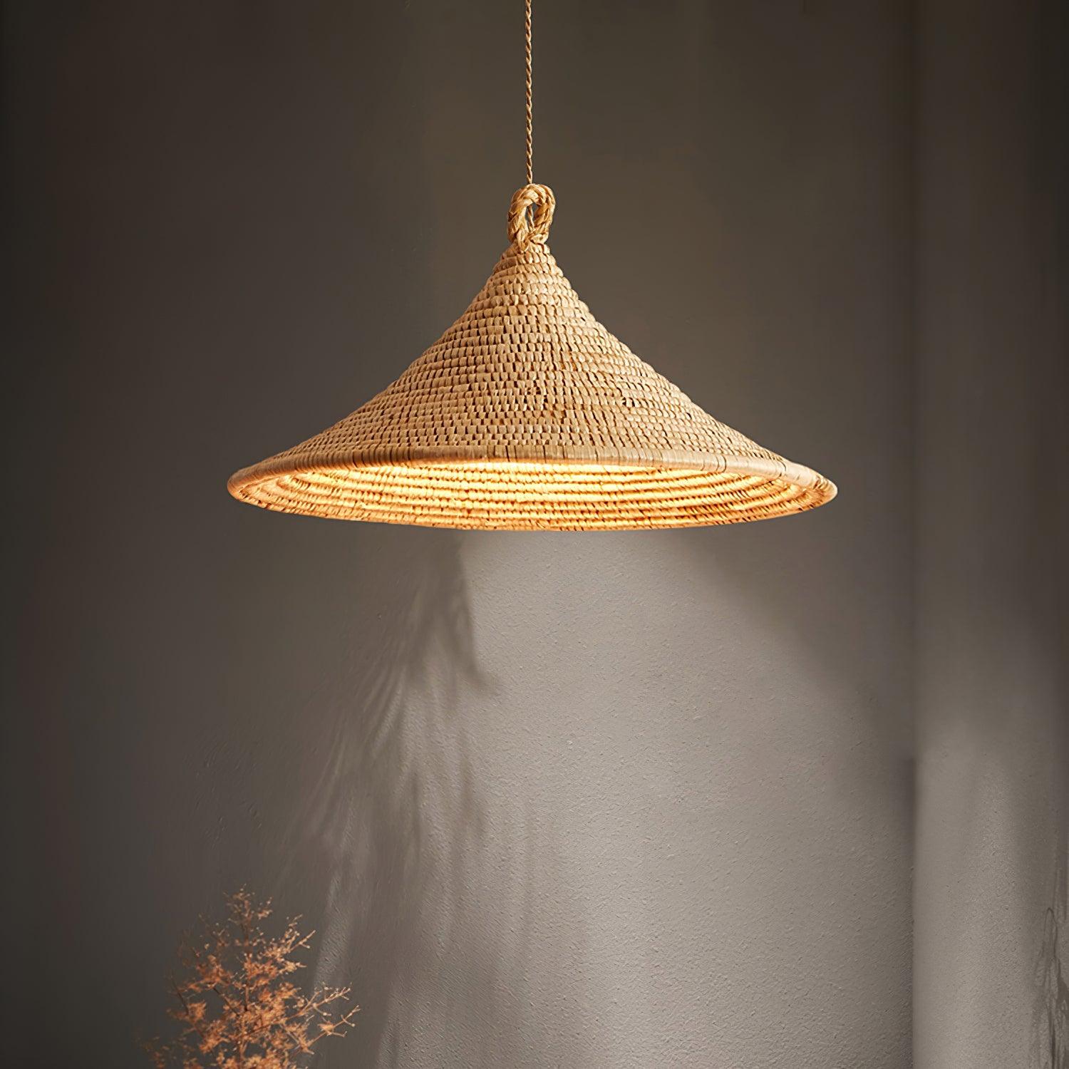 Yariah Pendant Lamp Hemp Conical - Letslighting