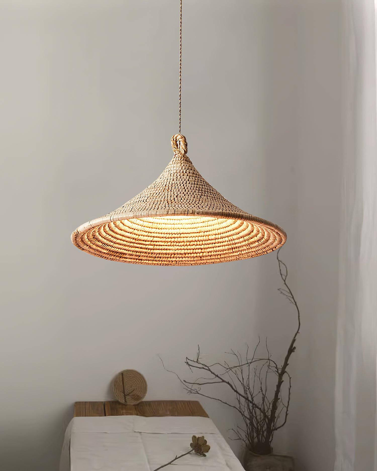 Yariah Pendant Lamp Hemp Conical - Letslighting