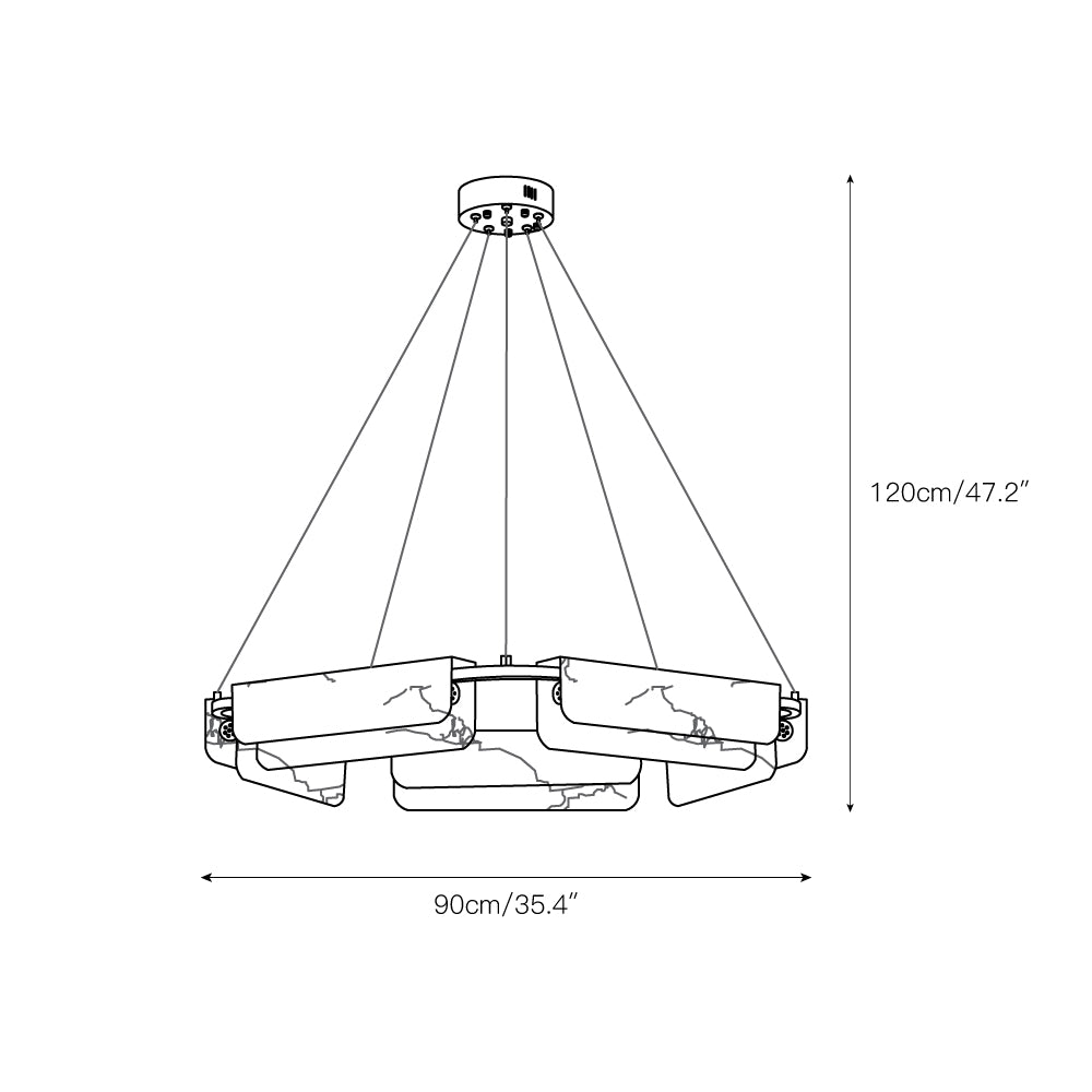 Syphaen Postmodern Luxury Alabaster Chandelier - Letslighting