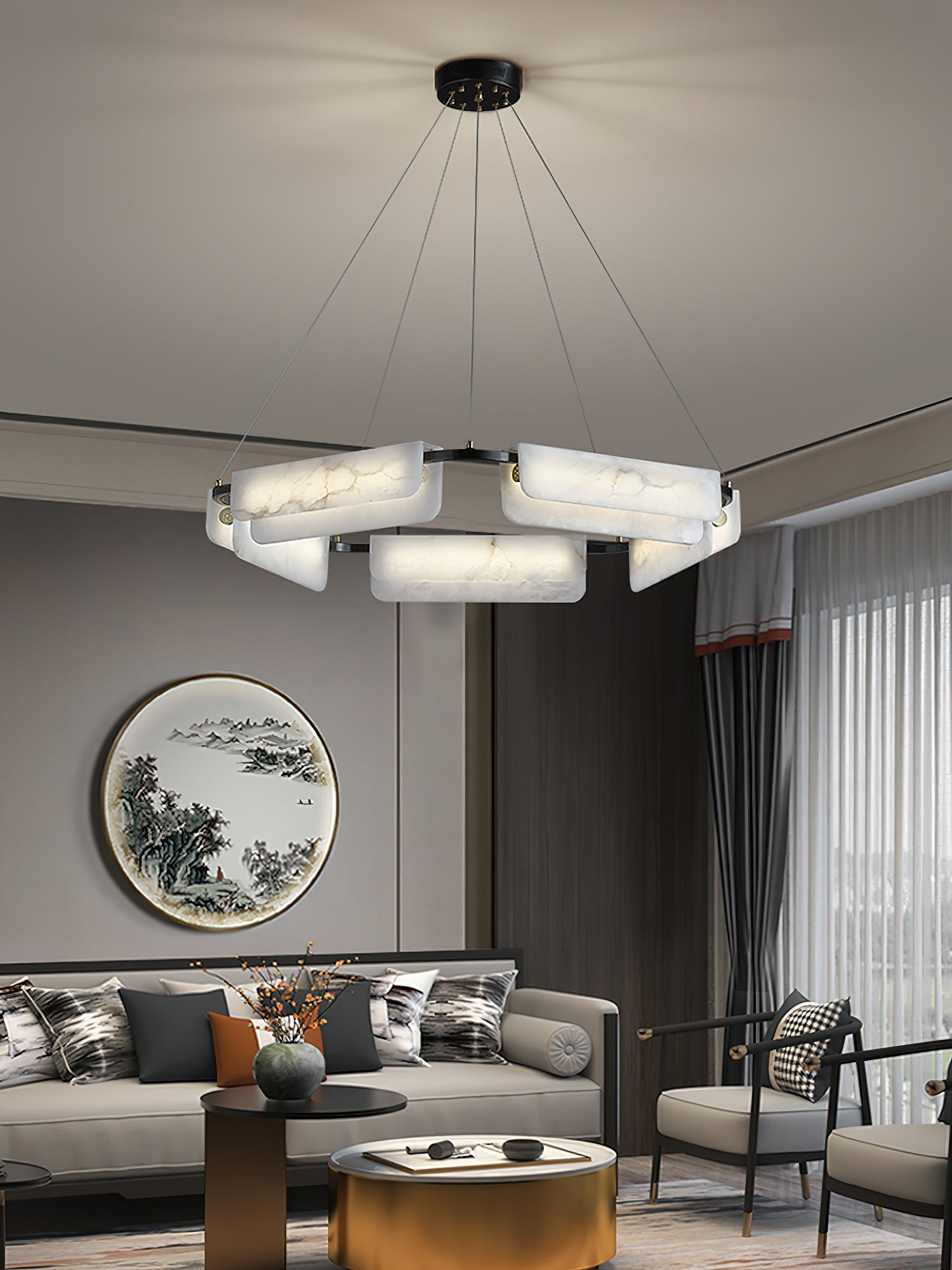 Syphaen Postmodern Luxury Alabaster Chandelier - Letslighting