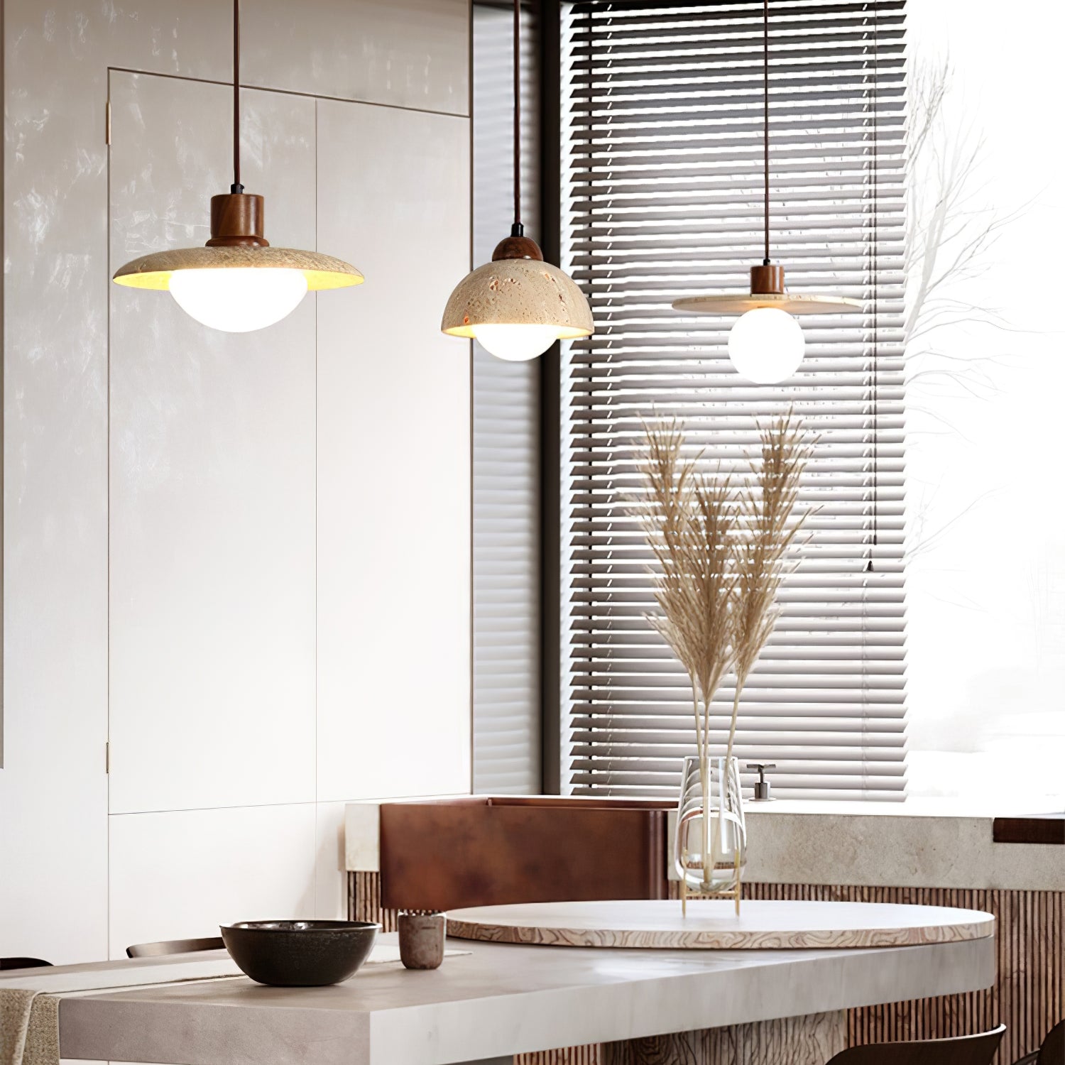 Ritta Travertine Pendant Light Six Style - Letslighting