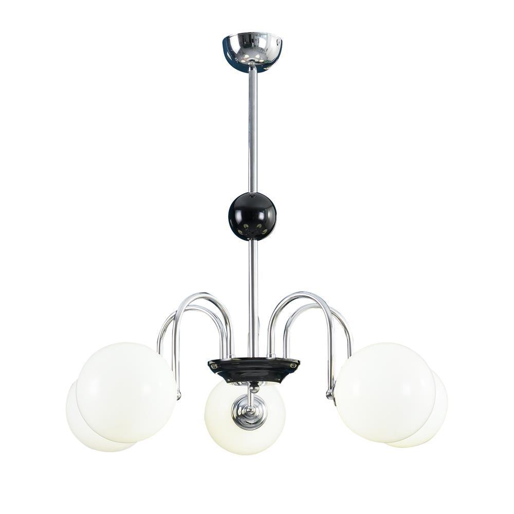 Lustra Chandelier Rod Frame and White - Letslighting