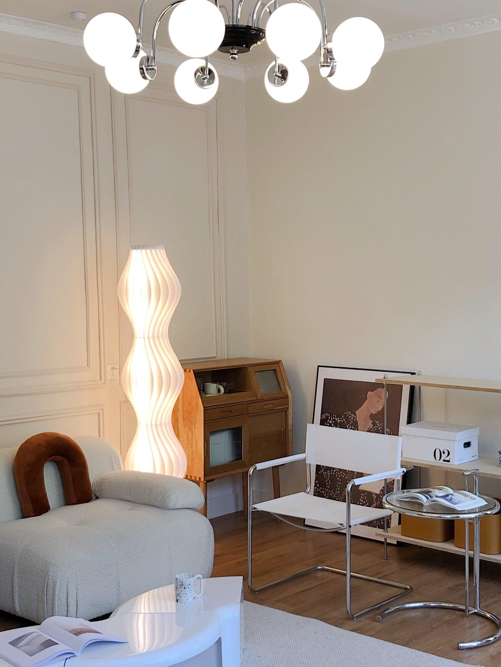 Lustra Chandelier Rod Frame and White - Letslighting