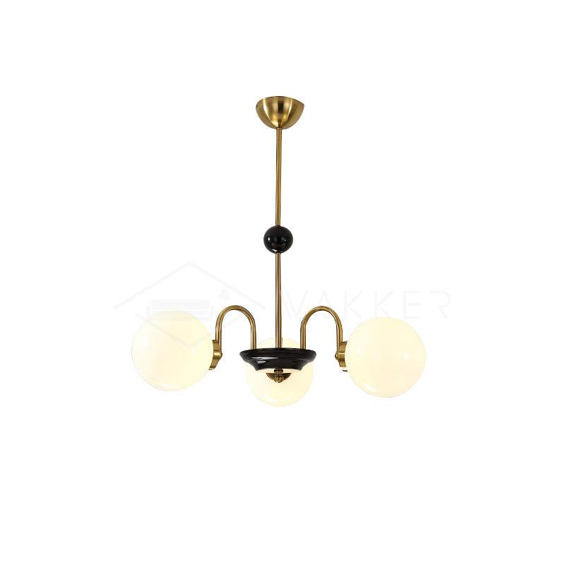 Lustra Chandelier Rod Frame and White - Letslighting