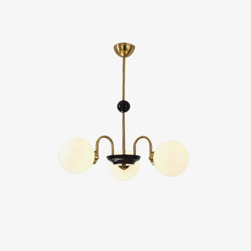 Lustra Chandelier Rod Frame and White - Letslighting