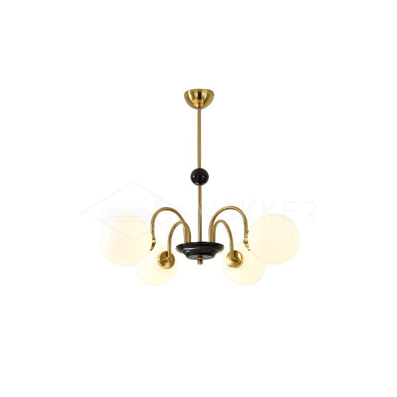 Lustra Chandelier Rod Frame and White - Letslighting
