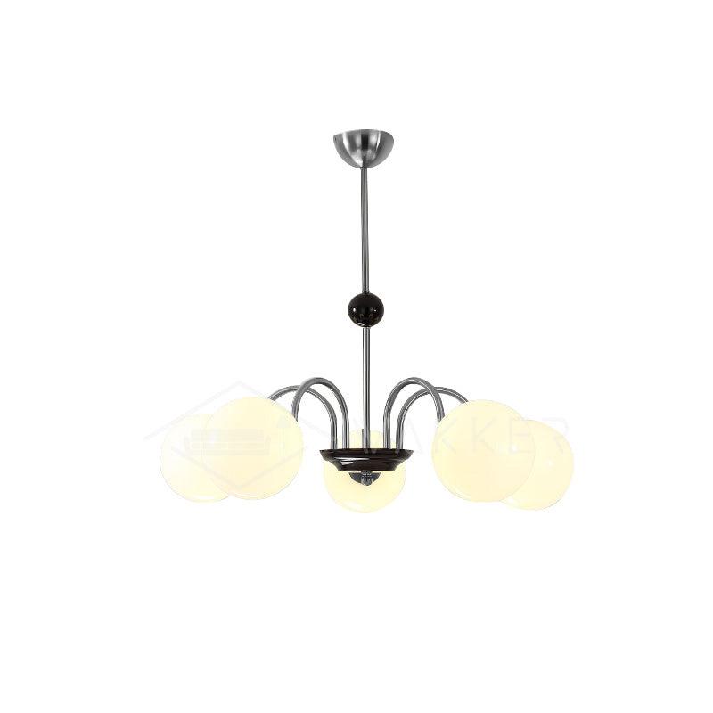 Lustra Chandelier Rod Frame and White - Letslighting