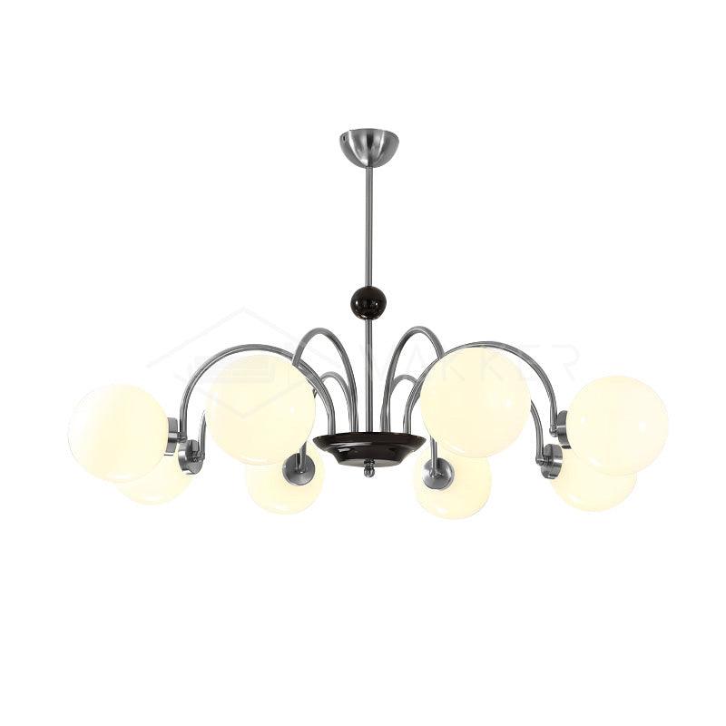 Lustra Chandelier Rod Frame and White - Letslighting